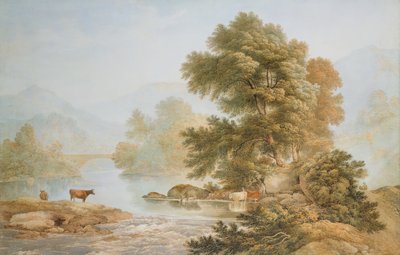 Cattle Watering at a River by John Glover